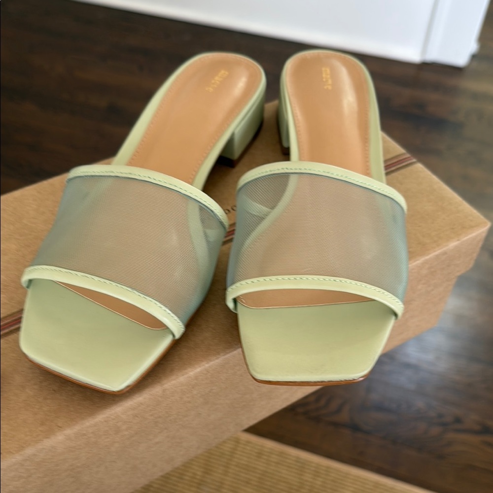 Elegant Green Women's Slide Sandals